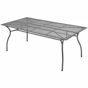 Ogrodowy stół jadalniany, metalowa siatka, 180x90x72 cm