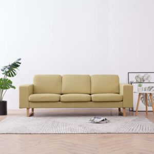 3-osobowa sofa tapicerowana tkaniną, zielona