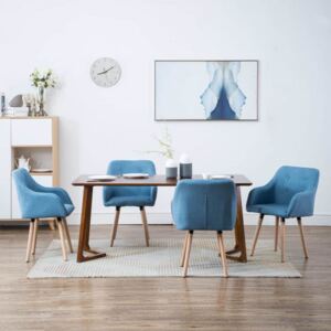 Krzesła do jadalni 4 szt niebieskie tkanina