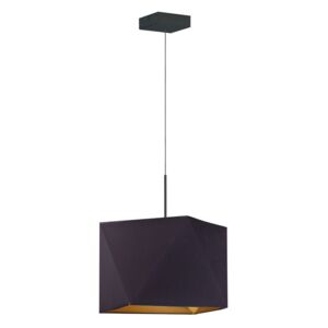Lampa wisząca z abażurem na czarnym stelażu - EX306-Marsylex - 5 kolorów