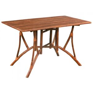 Stół prostokątny do jadalni, bambus, 115x70x75 cm, brązowy