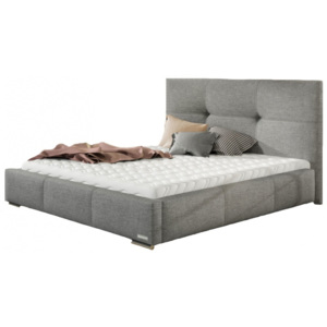 Łóżko z materacem Lily 160x200 cm z pojemnikiem szare