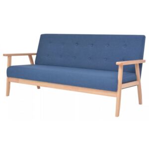 3-osobowa sofa tapicerowana, niebieska