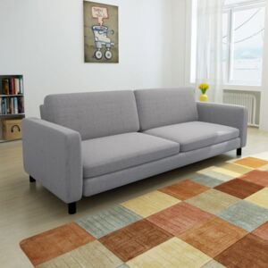 Sofa 3 osbowa jasnoszara tkanina