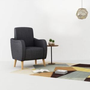 Fotel tapicerowany ciemnoszary
