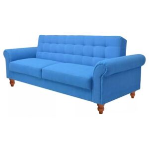 Sofa z niebieskiego materiału