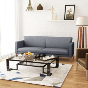3 osobowa sofa tapicerowana jasnoszara