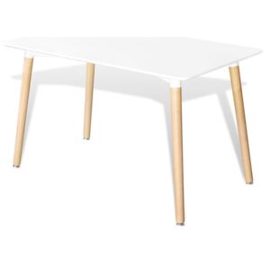 Prostokątny stół z płyty MDF, biały