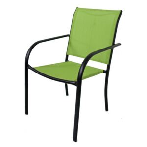 Metalowy fotel ogrodowy zielony