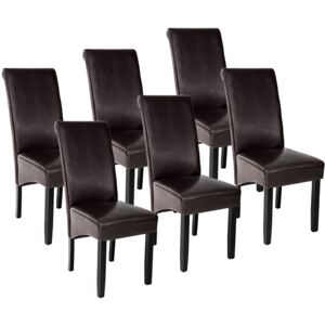 6 eleganckie krzesła do jadalni lub salonu brązowy