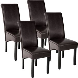 4 eleganckie krzesła do jadalni lub salonu brązowy