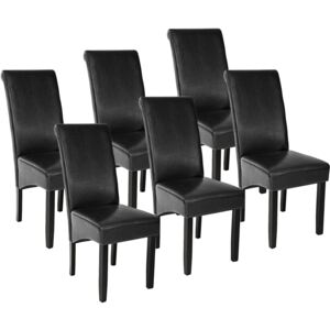 6 eleganckie krzesła do jadalni lub salonu czarny