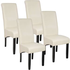 4 eleganckie krzesła do jadalni lub salonu kremowy