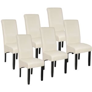 6 eleganckie krzesła do jadalni lub salonu kremowy