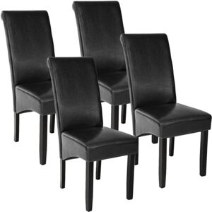 4 eleganckie krzesła do jadalni lub salonu czarny
