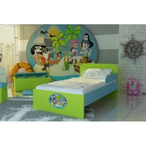 Łóżko dla dziecka Piraci - 3 kolory tapicerowane tkaniną