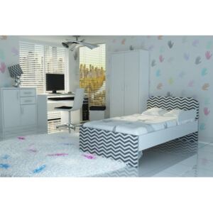 Łóżko dla dziecka Milano - 3 kolory tapicerowane tkaniną