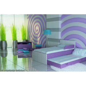 Łóżko dla dziecka piętrowe-wysuwane MAJA 7 kolorów tapicerowane tkaniną i ekoskórą