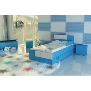 Łóżko dla dziecka z szufladą Dafne - 6 kolorów tapicerowane tkaniną