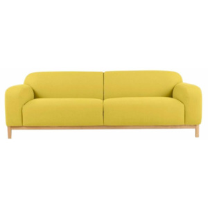 Sofa tapicerowana Break, 3 osobowa, dł. 224 cm x gł. 98 cm x wys. 77 cm - żółta