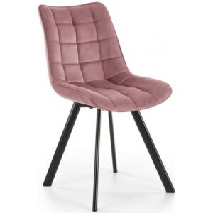 Krzesło do Salonu K332 Różowe Skandynawskie Welur