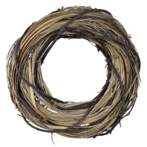 Okrągły wieniec wiklinowy z dodatkiem siana Ego Dekor, ⌀ 26 cm