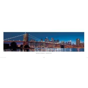 New York (Brooklyn bridge) - plakat 158x53 cm
