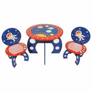 Komplet Stolik i 2 krzesełka z serii Rakieta Kosmiczna dla dzieci
