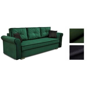Sofa rozkładana Merida (C50 - Zielony Królewski / Czarny | Kronos 19 / Kronos 07)