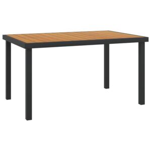 Stół ogrodowy, brązowy, 140x90x74 cm, aluminium i WPC