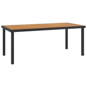 Stół ogrodowy, brązowy, 190x90x74,5 cm, aluminium i WPC
