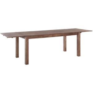 Stół do jadalni ciemne drewno dębowe 180/270 x 85 cm rozkładany 6 miejsc skandynawski Beliani
