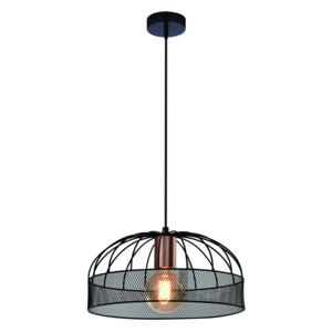 LEVI LAMPA WISZĄCA ZŁOTY 1X40W E27 KLOSZ CZARNY