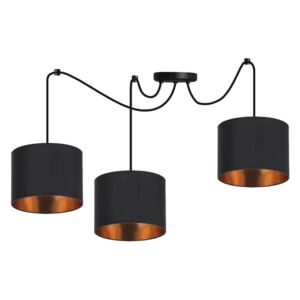 CANDIDA P LAMPA WISZĄCA CZARNY 3X40W E27 ABAŻUR CZARNY