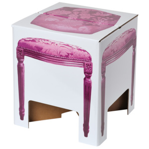 Taboret kartonowy DayCollection 4meK, fioletowy