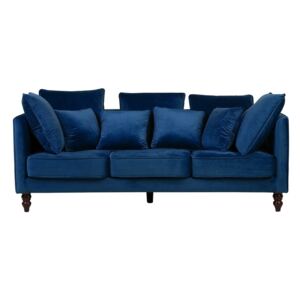 Sofa trzyosobowa tapicerowana ciemnoniebieska FENSTAD