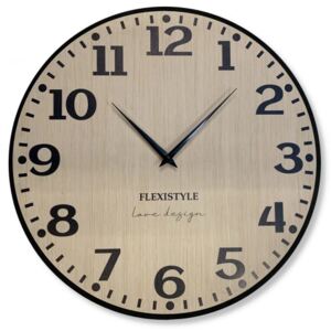 Duży zegar ścienny dąb bielony ELEGANTE 50cm