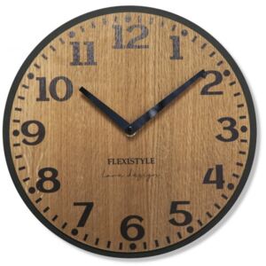Drewniany zegar ścienny dąb ELEGANTE