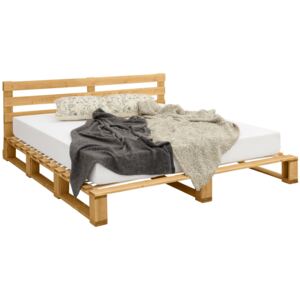 Sosnowe łóżko 180x200 cm z zagłówkiem