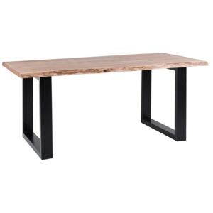 Stół do jadalni drewniany brązowy 200 x 95 cm HEBY