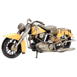 Dekoracja model motocyklu Indian, żółty