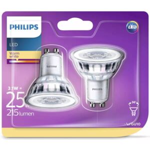 Philips Reflektory punktowe LED Classic, 2 szt., 3.1 W, 215 lumenów