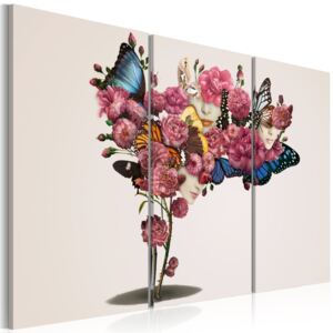 Obraz - Motyle, kwiaty i karnawał (90X60)