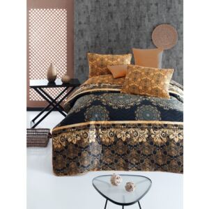 Zestaw pikowanej narzuty na łóżko i 2 poszewek na poduszki Eponj Home Şehri-Ala Gold, 200x220 cm