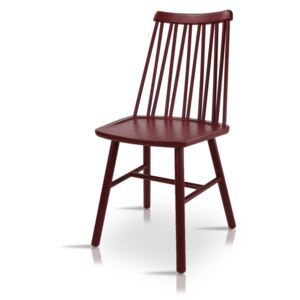 Klasyczne krzesło drewniane K 1001 - kolor ceglany