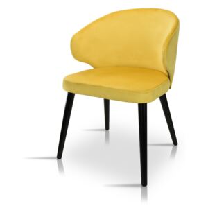 Nowoczesne krzesło tapicerowane K 1017 - kolor żółty