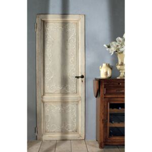 Prowansalskie drzwi jodłowe ręcznie zdobione - Interiors Italia