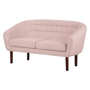 Sofa tapicerowana SCANDINAVIAN STYLE DESIGN Tana, 2-osobowa, różowa, 150x72x76 cm