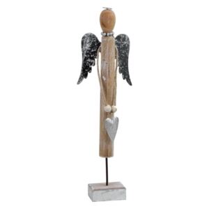 Drewnian figurka aniołka Ego Dekor Angel, wys. 39,5 cm