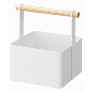 Biały pojemnik z uchwytem YAMAZAKI Tosca Tool Box S